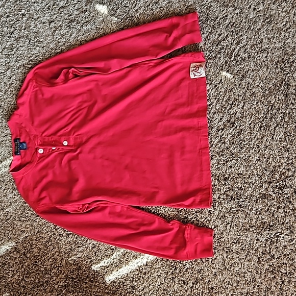 Boys Ralph Lauren Size 10-12 (M) Red Long Sleeve Shirt - Picture 1 of 1